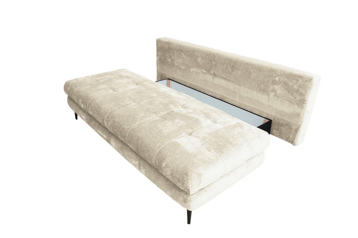 Canapea extensibila PERLA - crem, Konventionell, textil (203/94/96cm)