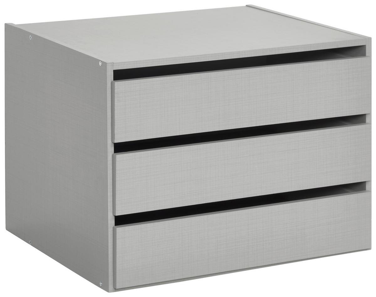 Schubkasteneinsatz Zubehör Grau - Grau, KONVENTIONELL, Holzwerkstoff (100/64/50cm) - Premium Living