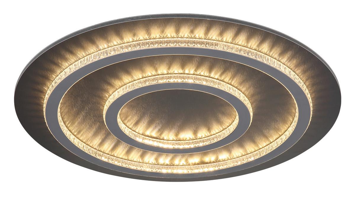 LED-DECKENLEUCHTE 48042-60A  JAYDEN - clair/gris clair, Design, métal/matière synthétique (55/6cm) - Globo