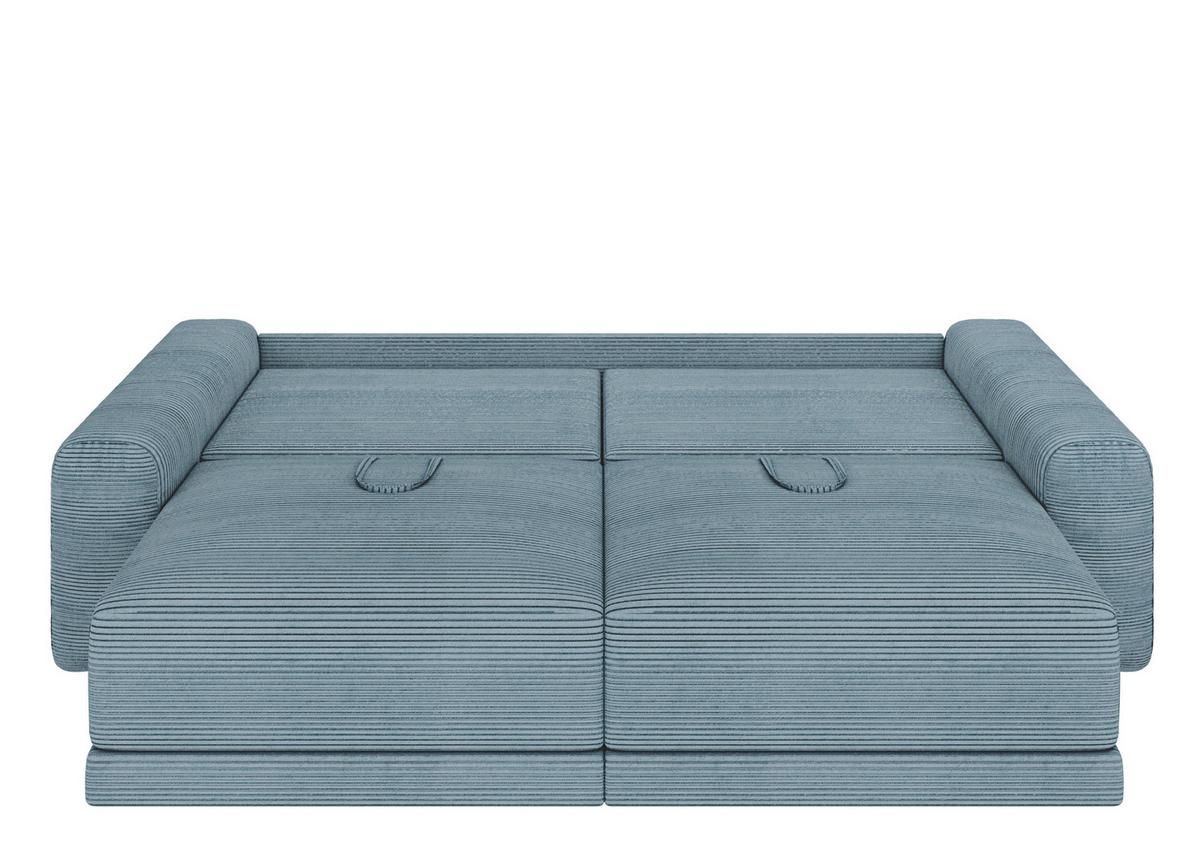 Sofa Plain Petrol - Petrol/Schwarz, MODERN, Kunststoff/Textil (256/88/120cm) - Mömax