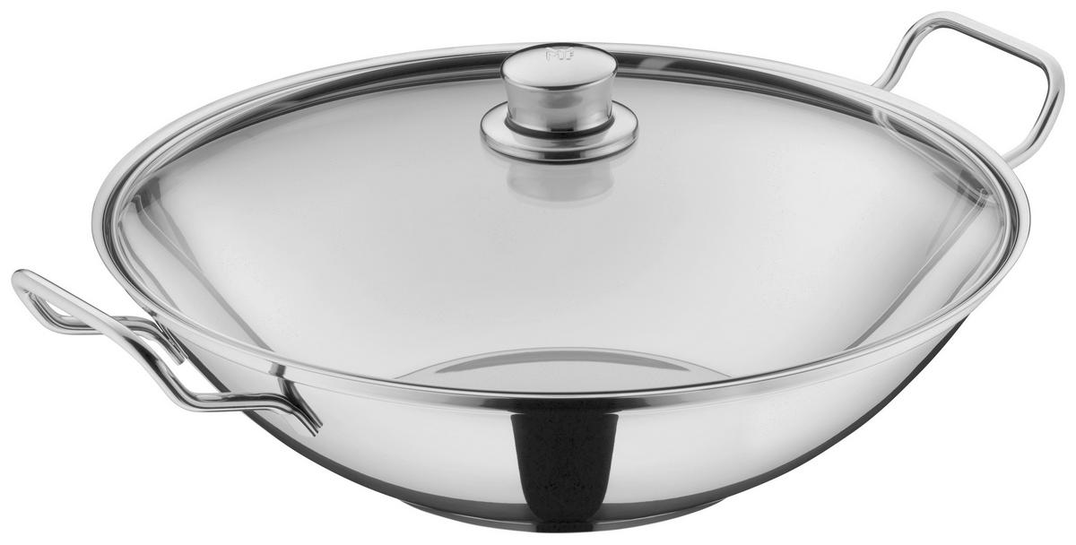 WOK 07.9836.6040 WMF - kolor stalowy, Basics, metal/szkło (36cm) - WMF