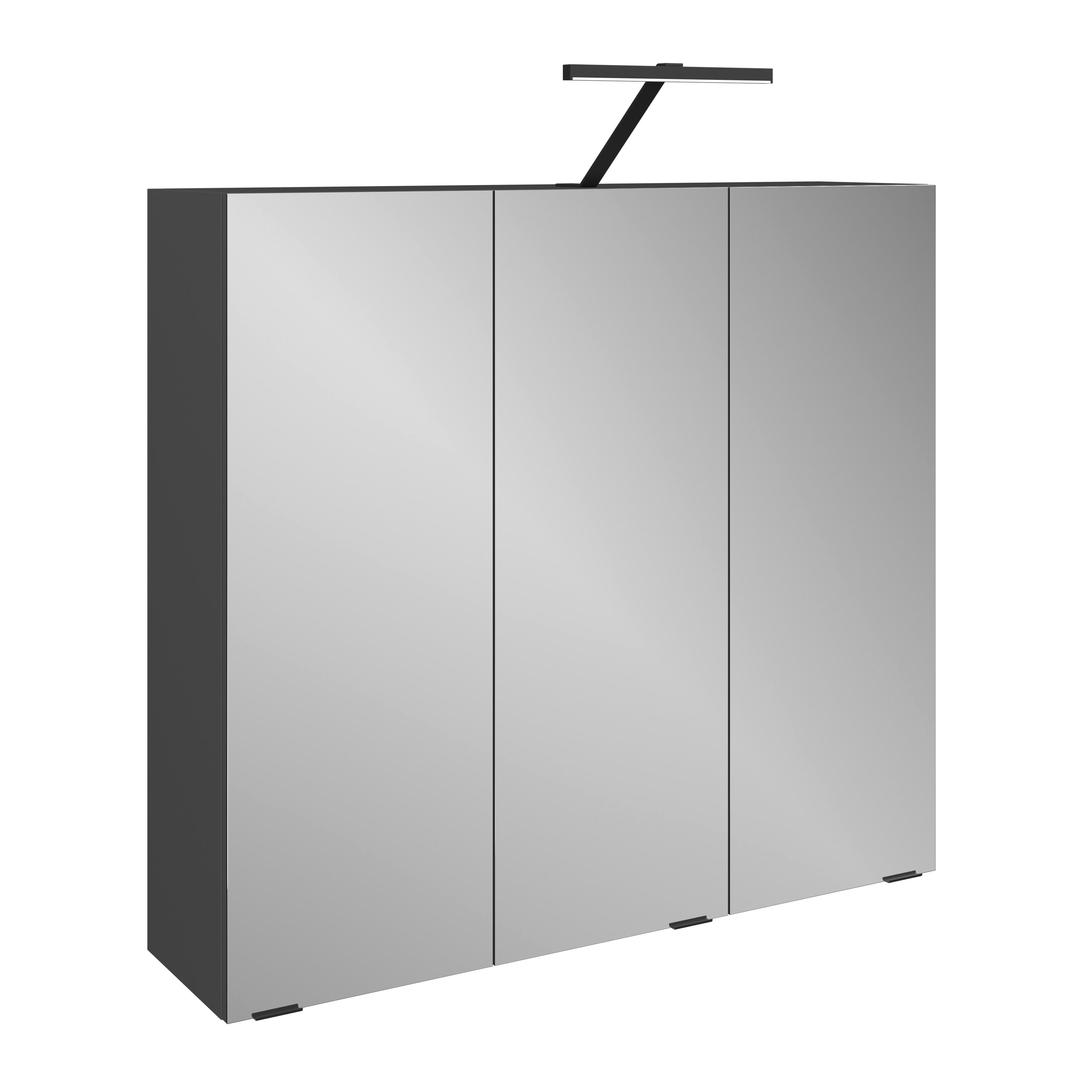 Ormarić Sa Ogledalom Cotia - crna/antracit, Moderno, staklo/metal (77/73/20,4cm) - James Wood