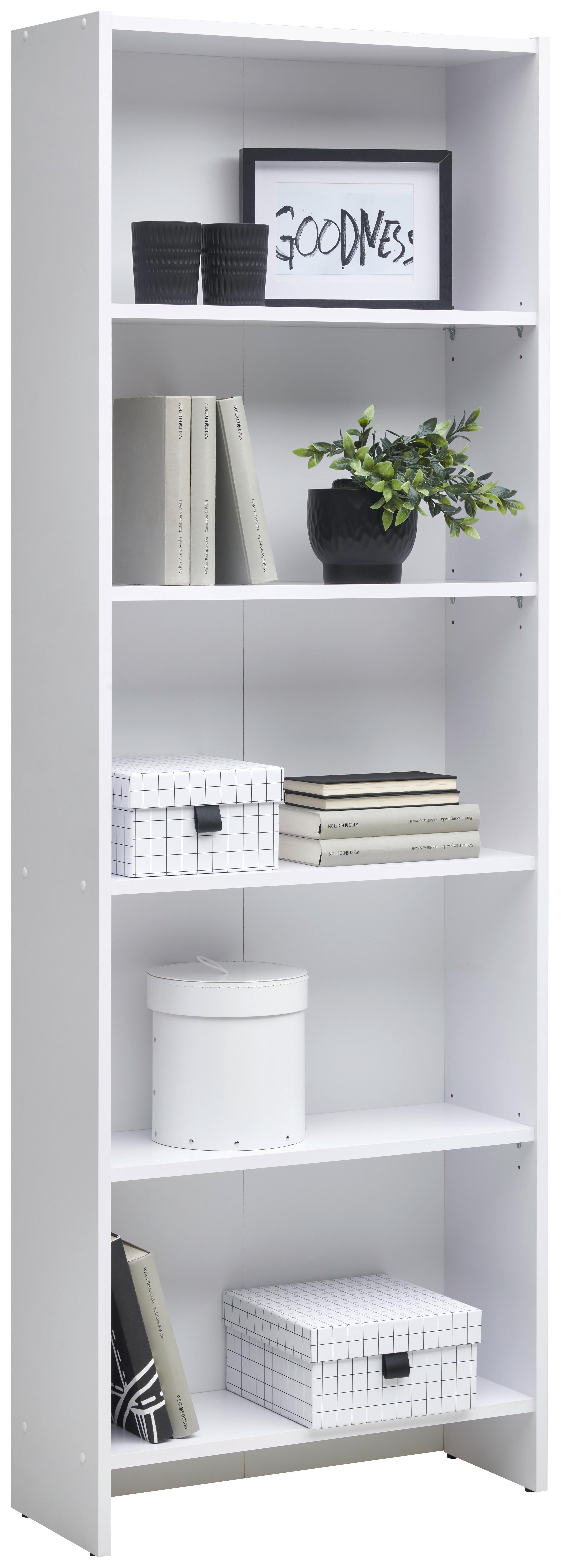 REGAŁ ROBBY - biały, Design, materiał drewnopochodny (60/175/24cm) - Carryhome