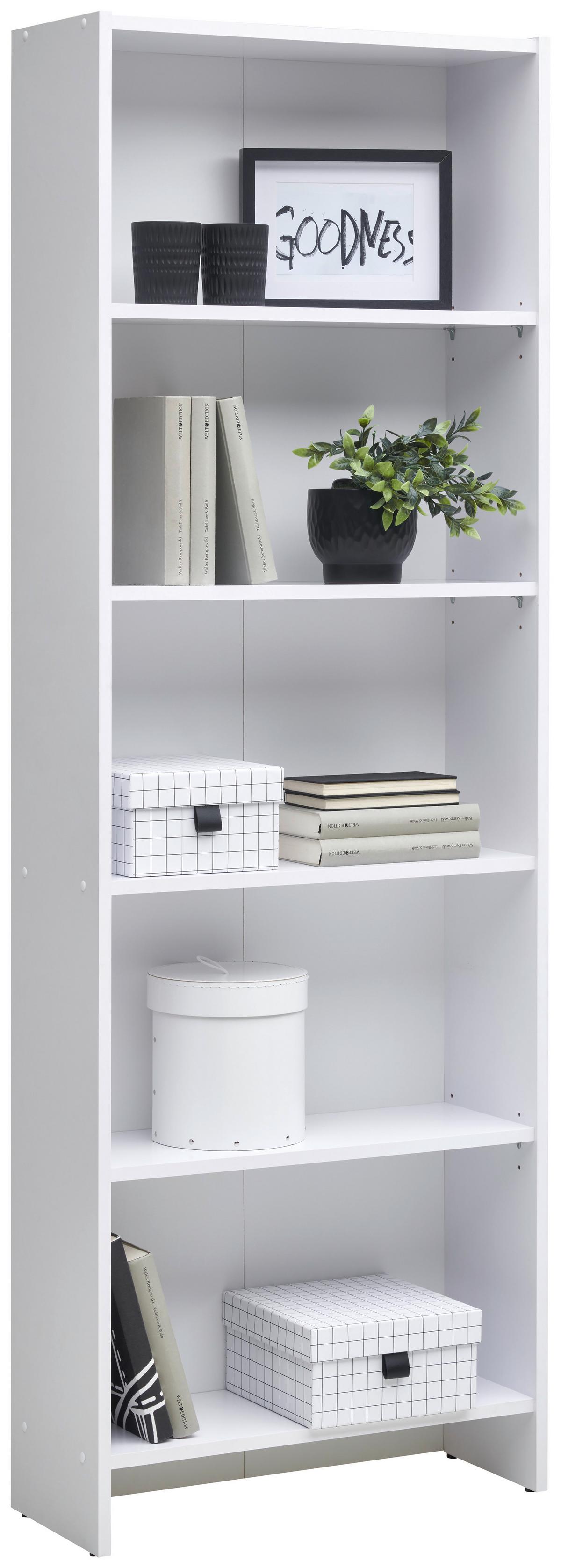 REGAŁ ROBBY - biały, Design, materiał drewnopochodny (60/175/24cm) - Carryhome