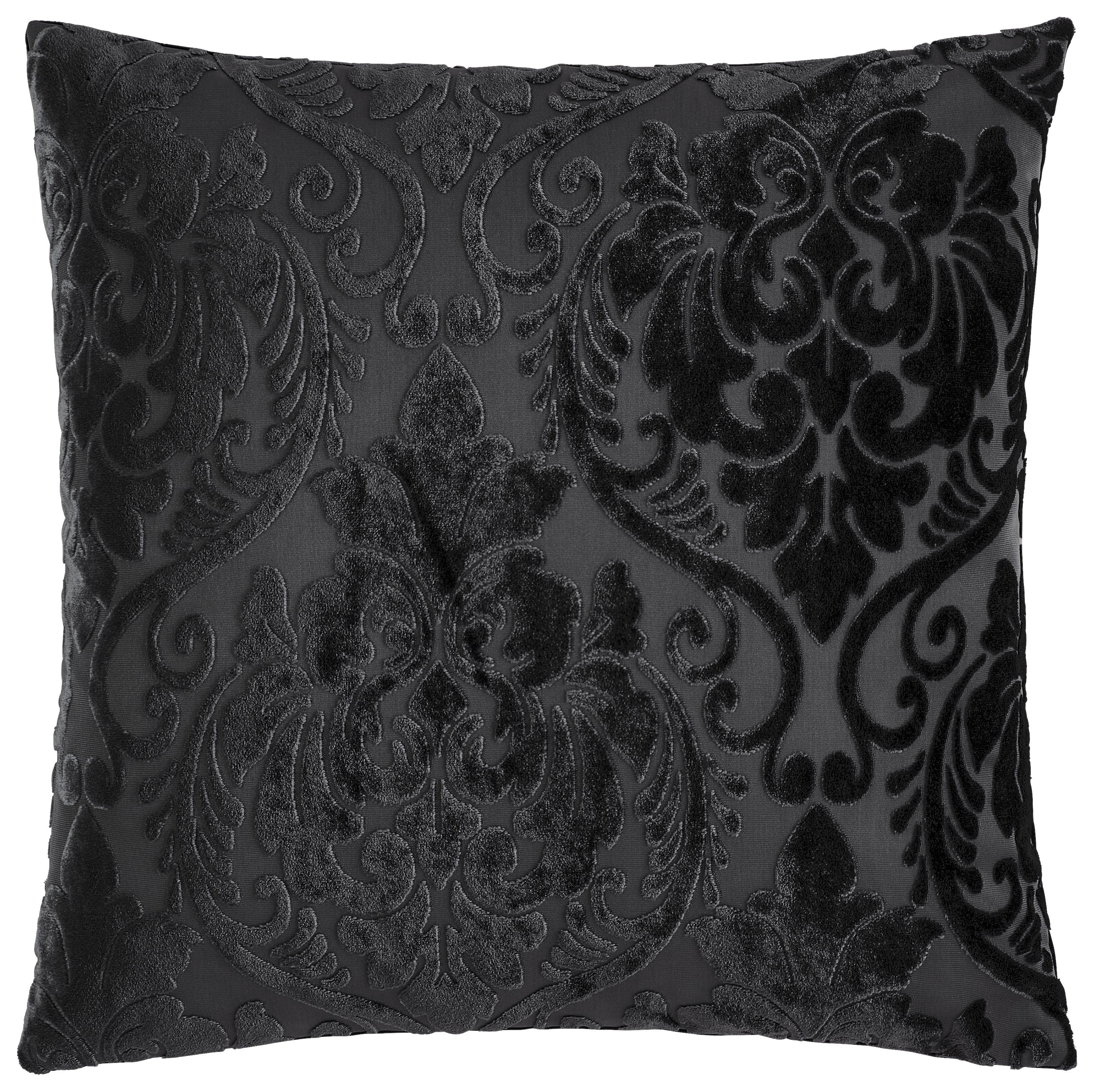 Okrasna Blazina Velvet Ornament - črna, Romantika, tekstil (45/45cm) - Modern Living