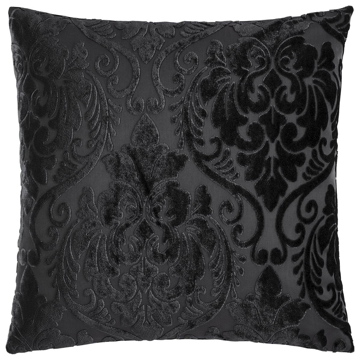 Pernă decorativă Velvet ornament - negru, Romantik / Landhaus, textil (45/45cm) - Modern Living