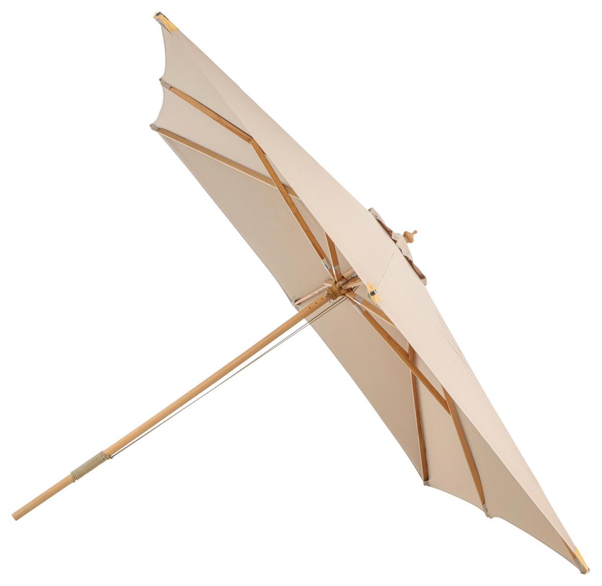 Sonnenschirm Naxos Hellbraun B: ca. 300 cm - Hellbraun, KONVENTIONELL (300/262/300cm) - Gardenson
