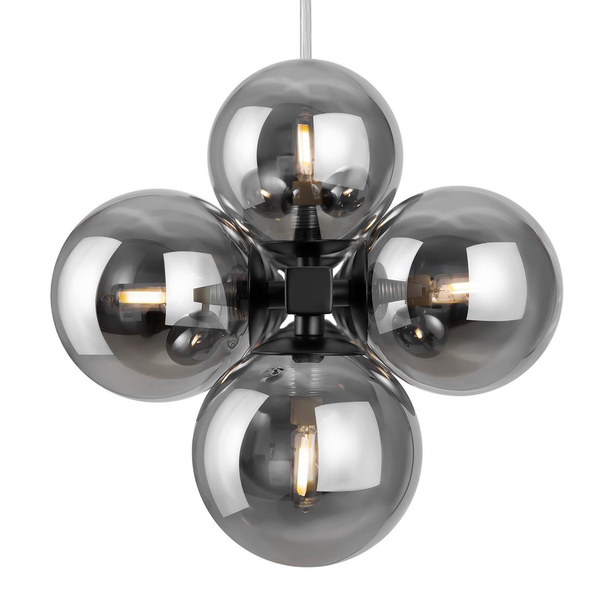 Pendelleuchte Dallas Schwarz max. 28 Watt - Schwarz, Trend, Glas/Metall (23,8/22,8/123,5cm) - MAYTONI