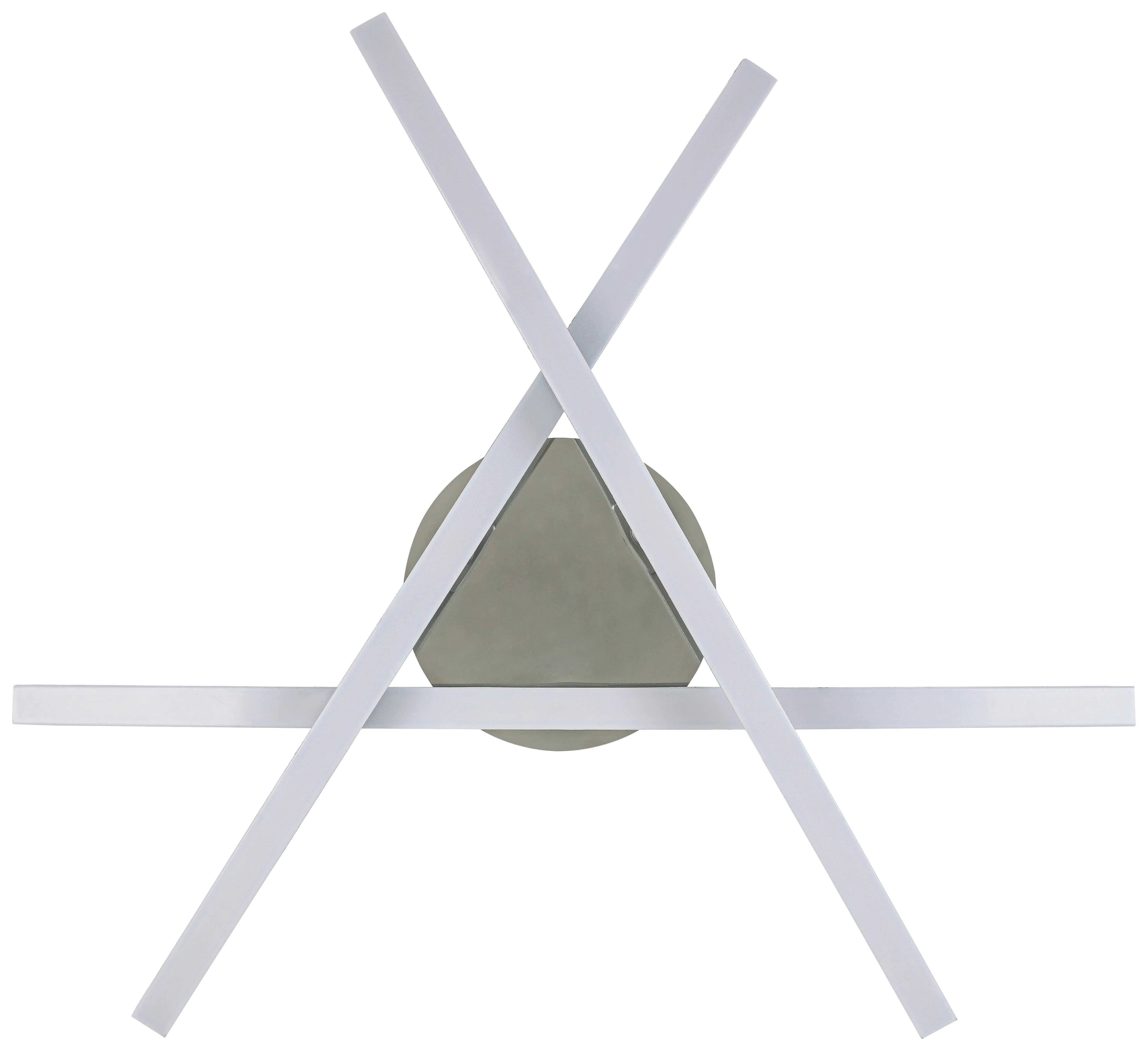 LED-TAKLAMPA KRISTINA - kromfärg/silver, Modern, metall/plast (56/56/11cm) - Mömax