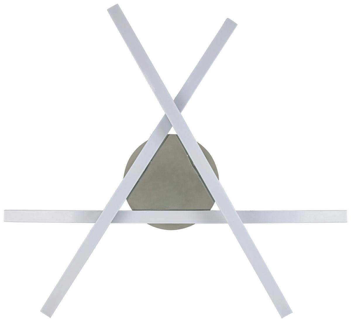 LED-Deckenleuchte Kristina Silber-/Chromfarben max. 18 W - Chromfarben/Silberfarben, MODERN, Kunststoff/Metall (52/11cm) - Mömax