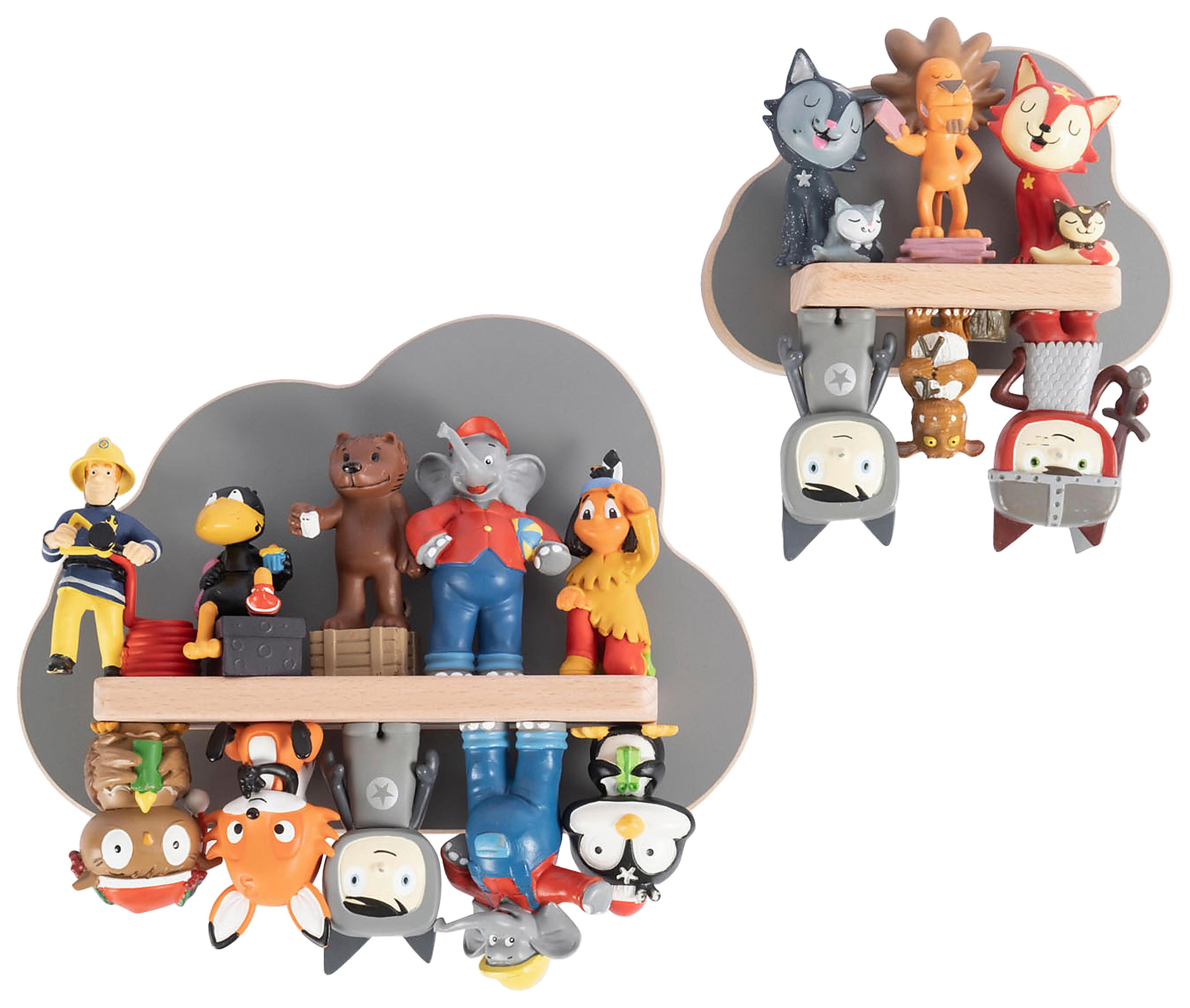 Kinderregal-Set Boarti Grau - Grau, MODERN, Holzwerkstoff (22/16/5cm) - Livetastic