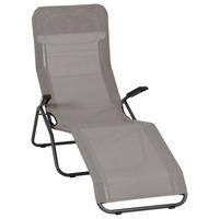 Gartenliege Anco Taupe Stahl - Taupe/Anthrazit, MODERN, Textil/Metall (72,5/103,5/144cm) - Siena Garden