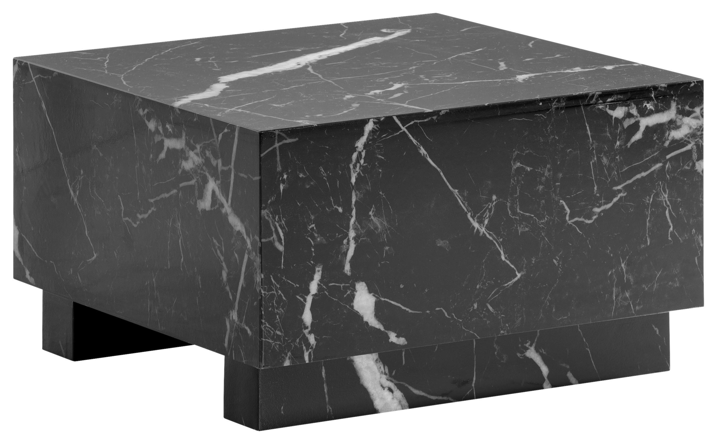 COUCHTISCH MONOBLOC - Schwarz Hochglanz, Lifestyle, Holzwerkstoff (60/60/35cm) - Livetastic