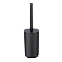 Garnitură perie WC Davos - negru, Modern, plastic (9,5/35/9,5cm) - Wenko