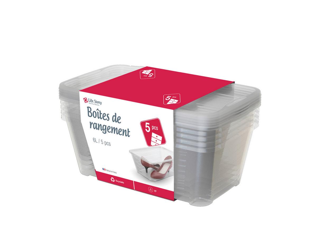 Set de cutii pentru depozitare Shoes - străveziu, Konventionell, plastic (35/20/17,2cm) - Mömax