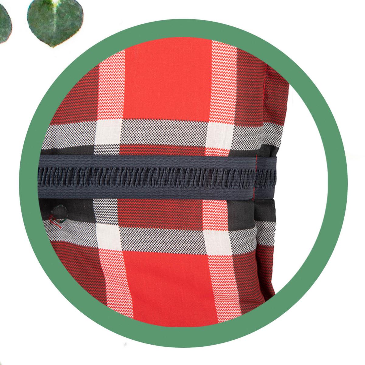 Liegenauflage Biel ca. 193x60 cm Grau/Rot - Grau, Basics, Textil (193/60/6cm) - Gardenson