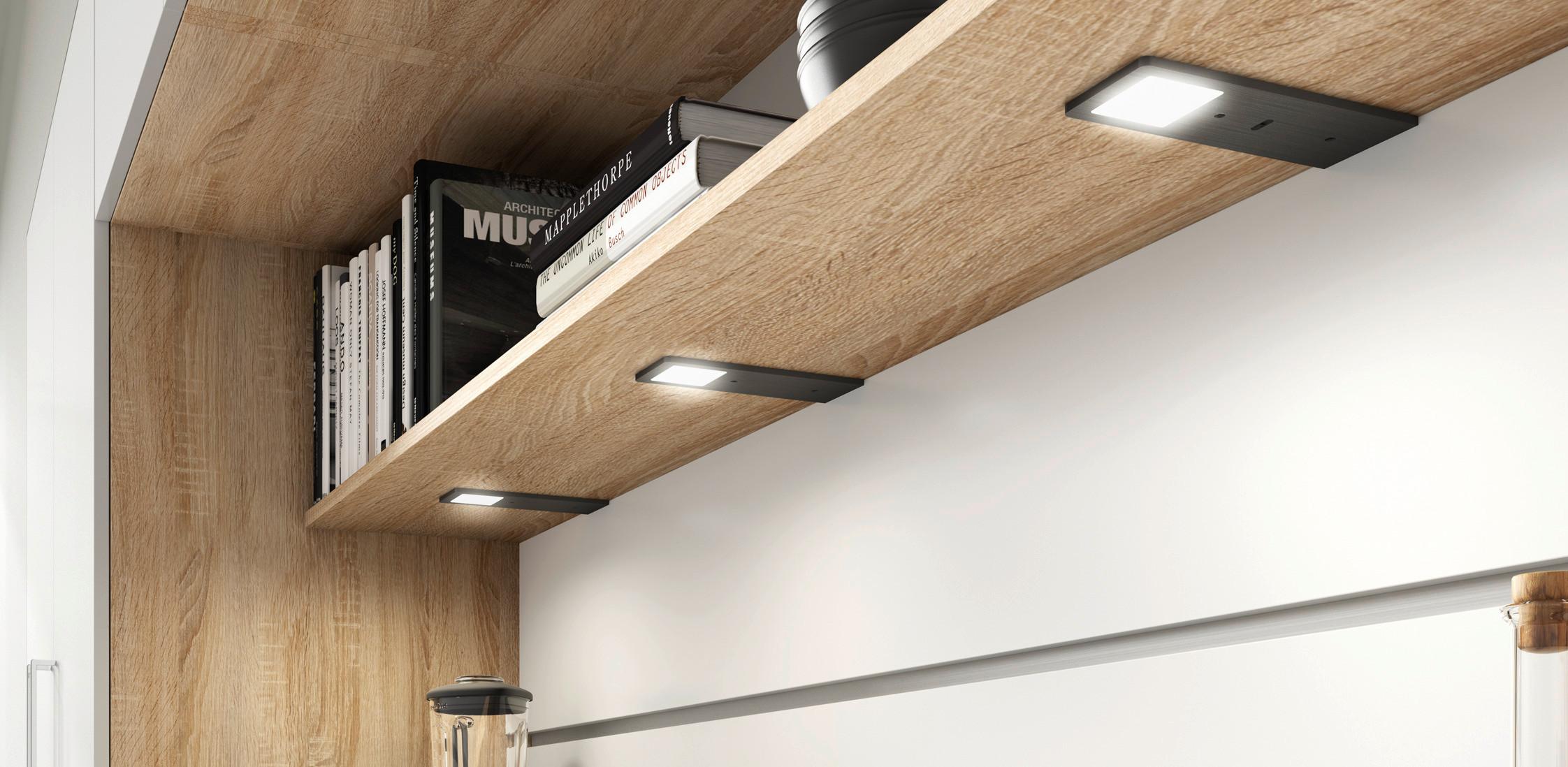 Unterbauleuchten Set 105454 Schwarz max. 5 Watt - Schwarz, MODERN, Metall - HKT