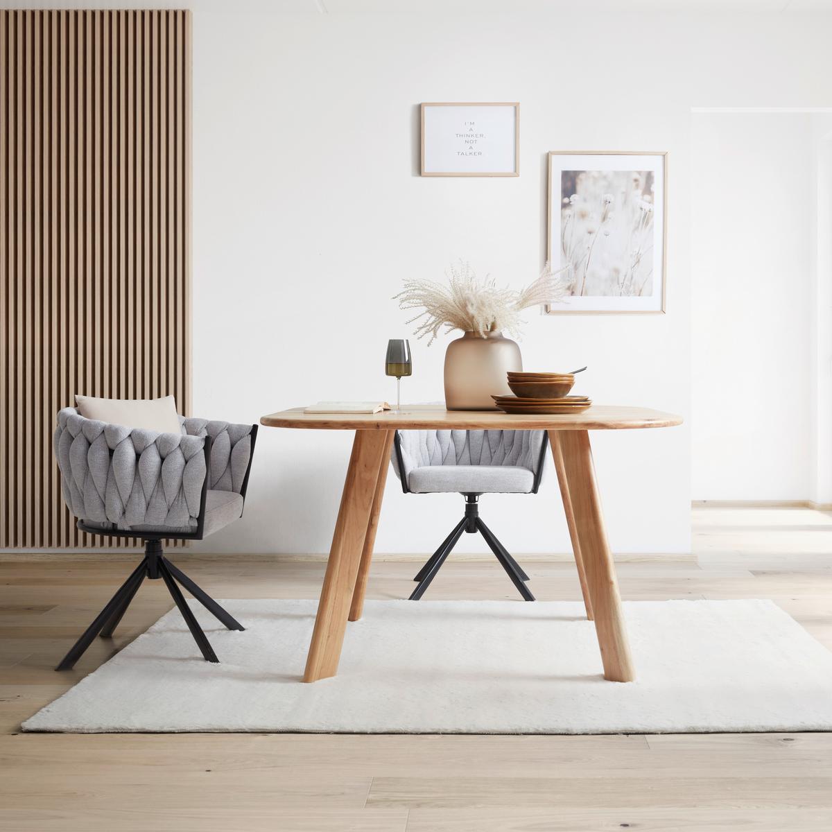 ESSTISCH LIZA -STUDIO- - Akaziefarben, Modern, Holz (120/76/120cm) - Premium Living