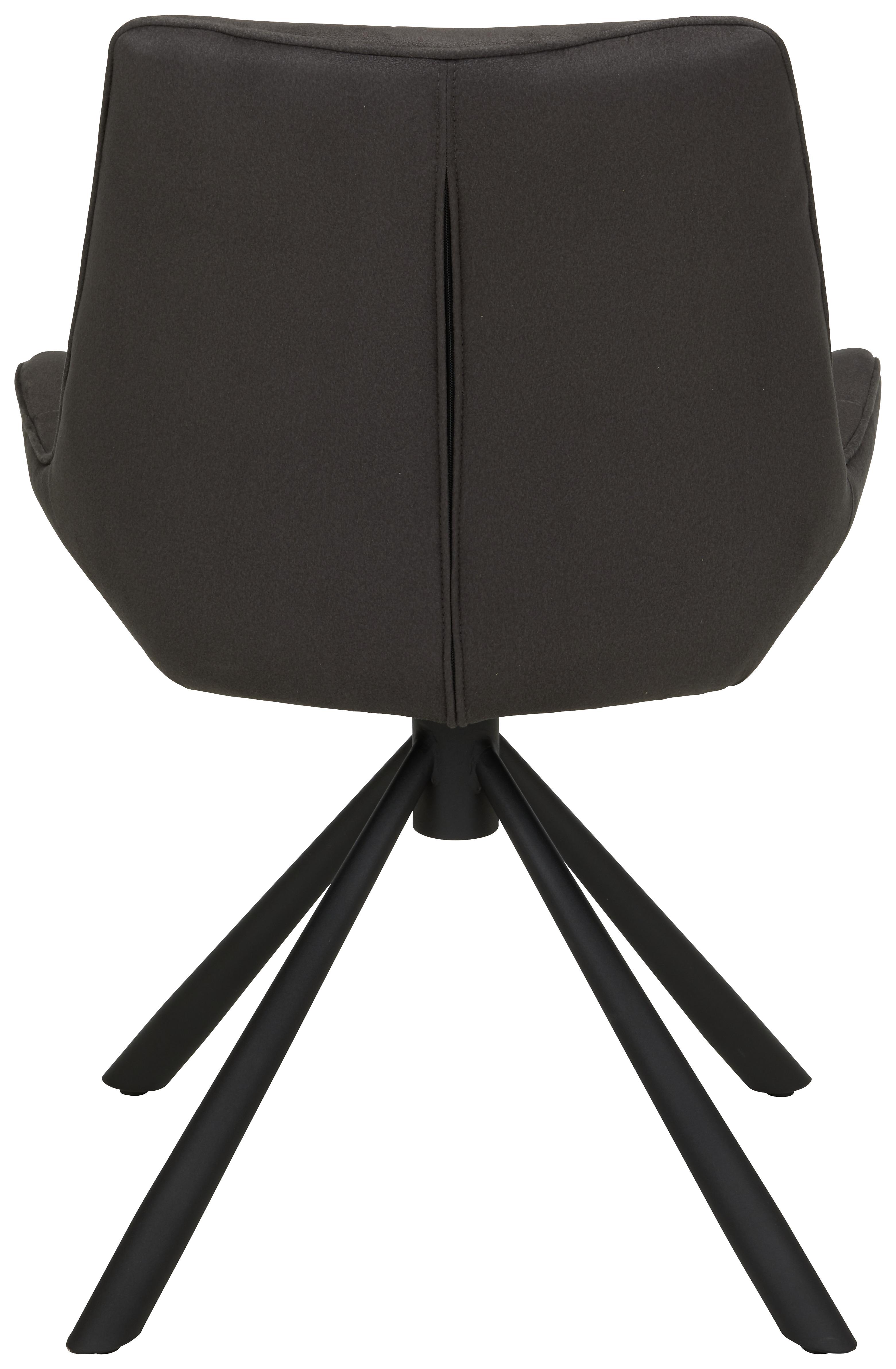 STOL REBELL - grå/svart, Modern, metall/textil (57/84/63cm) - Mömax