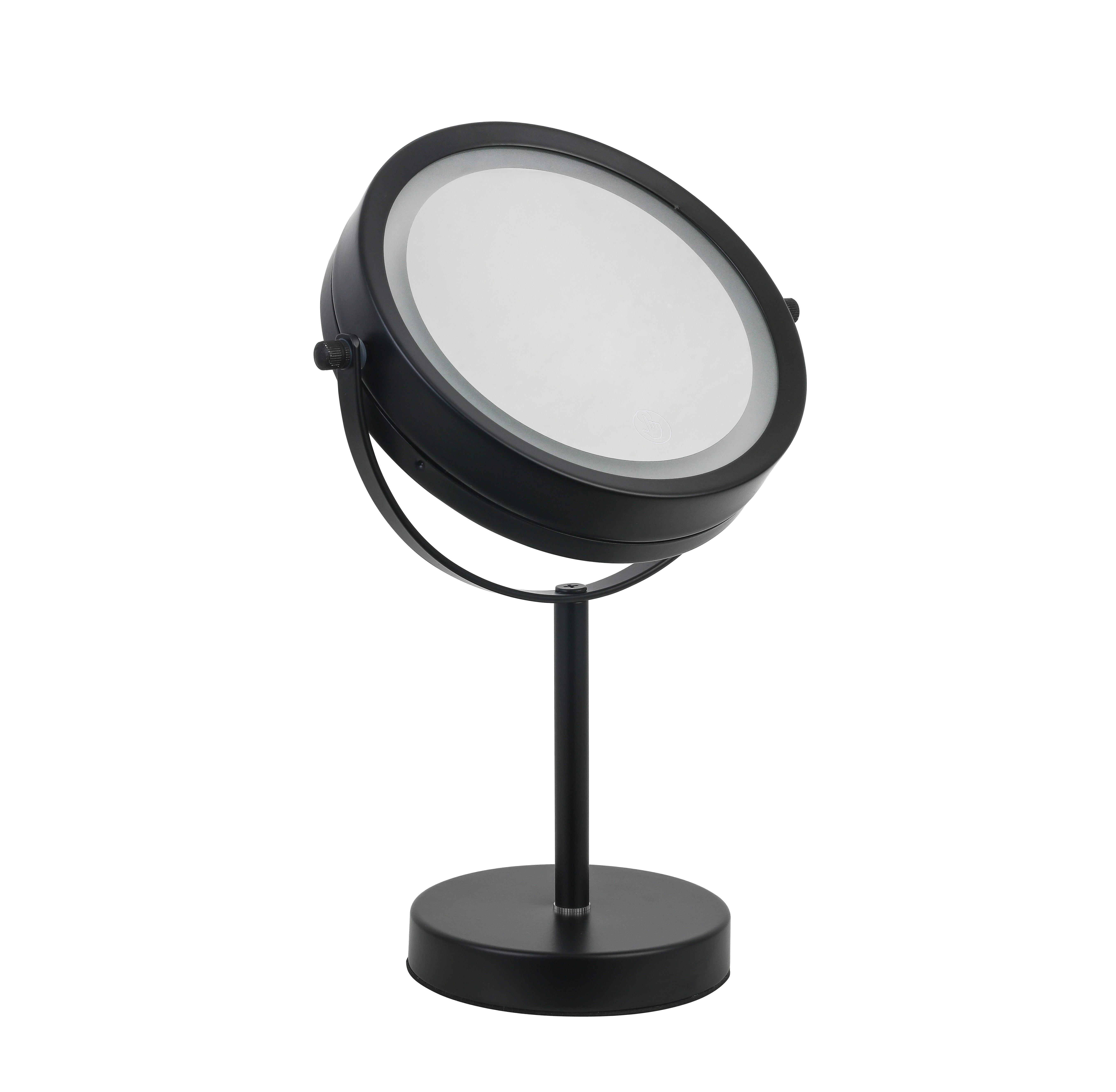 SPEGEL MED BELYSNING MIRRI 1-EXT- - svart, Modern, metall/glas (21/32/12cm) - Mömax