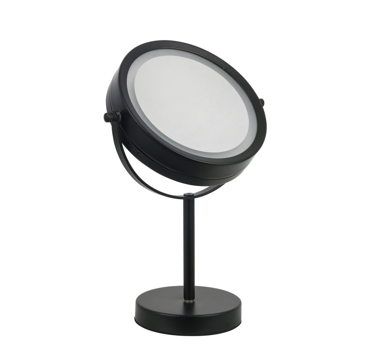 Ogledalo Z Osvetlitvijo Mirri 1-Ext- - črna, Moderno, kovina/steklo (21/32/21cm) - Mömax