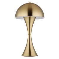 TISCHLEUCHTE 21028M - Weiss/Messingfarben, Design, Kunststoff/Metall (20/36,1cm) - Globo