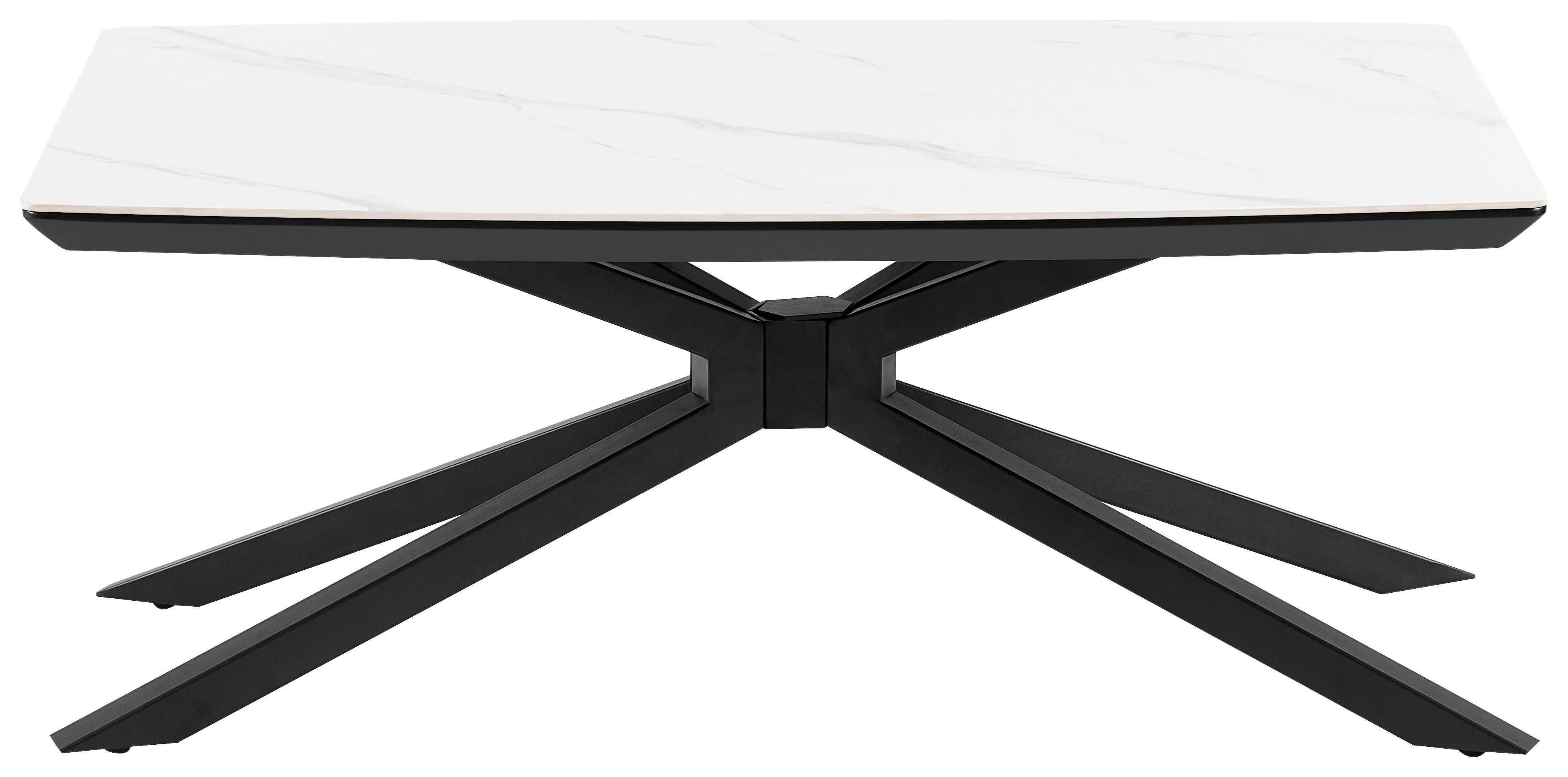Klubska Miza Shadow White, Keramika - črna/bela, Moderno, kovina/keramika (110/45/70cm)