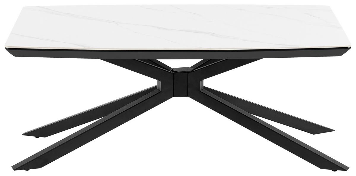 Klubska Miza Shadow White, Keramika - črna/bela, Moderno, kovina/keramika (110/45/70cm)