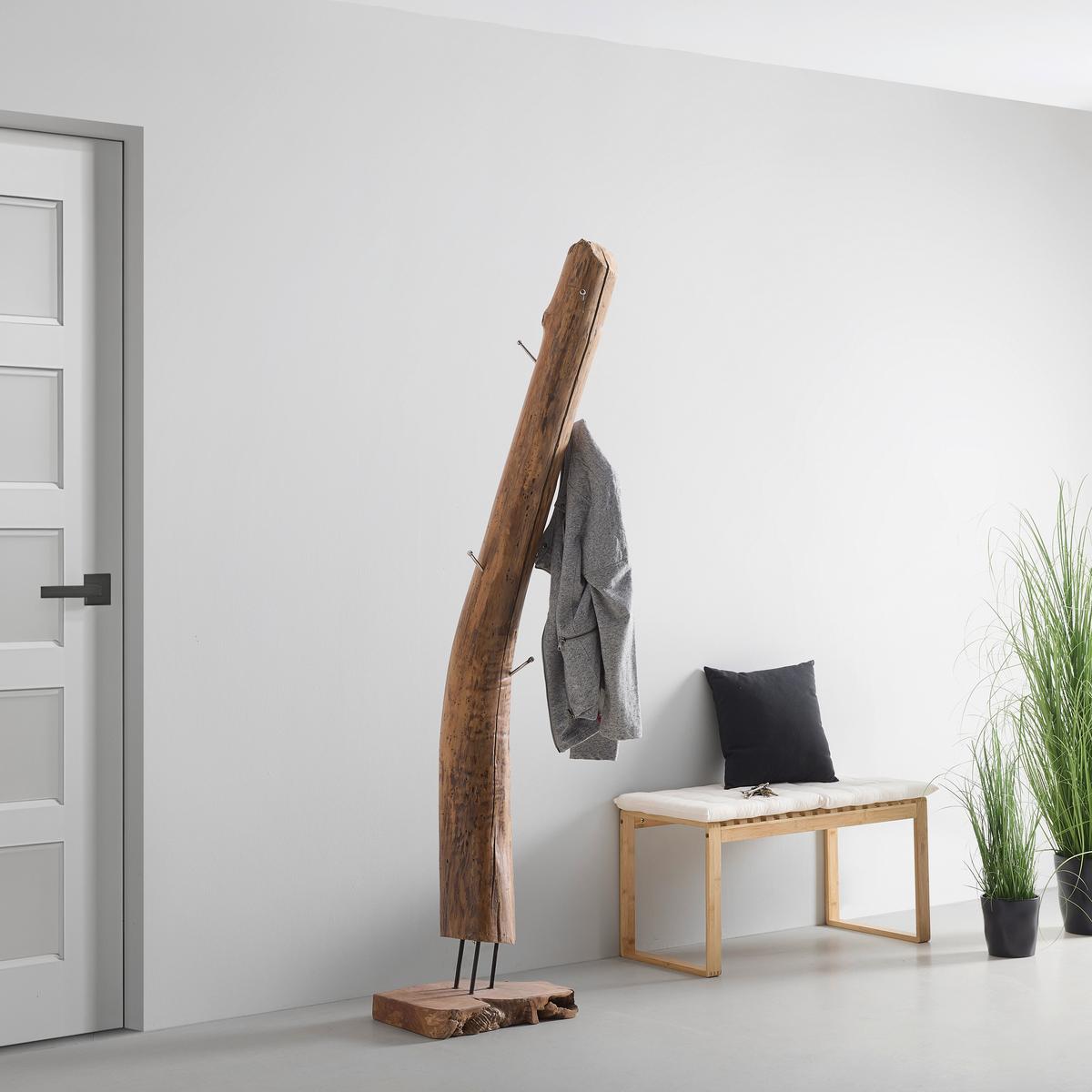 Kleiderständer in Teakfarben - Teakfarben, Lifestyle, Holz (32/180/32cm) - Premium Living