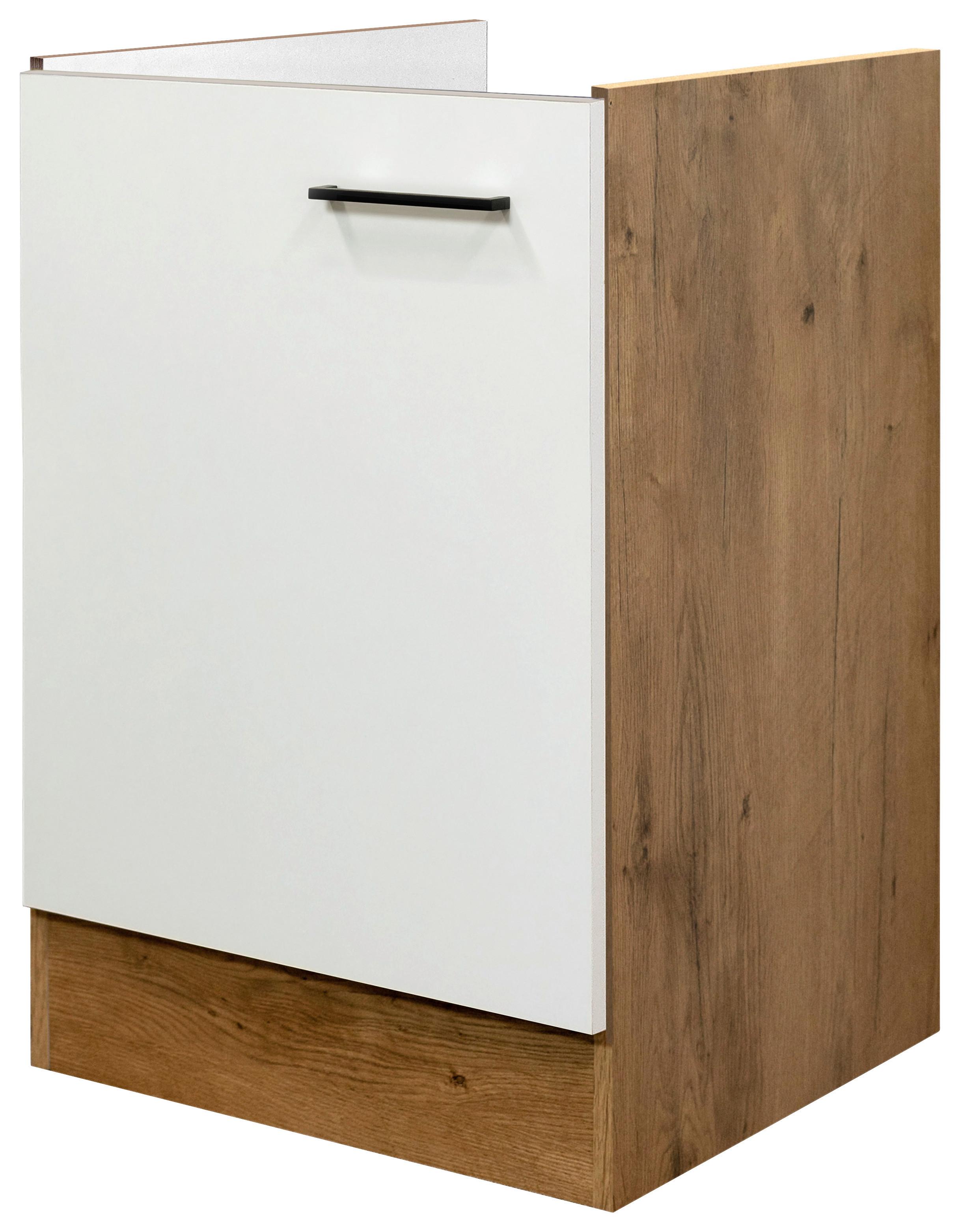 Spülenunterschrank Avila Eichefarben/Magnolie - Eichefarben/Magnolie, KONVENTIONELL, Holzwerkstoff/Metall (50/82/57cm) - FlexWell