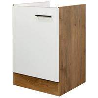 Spülenunterschrank Avila Eichefarben/Magnolie - Eichefarben/Magnolie, KONVENTIONELL, Holzwerkstoff/Metall (50/82/57cm) - FlexWell