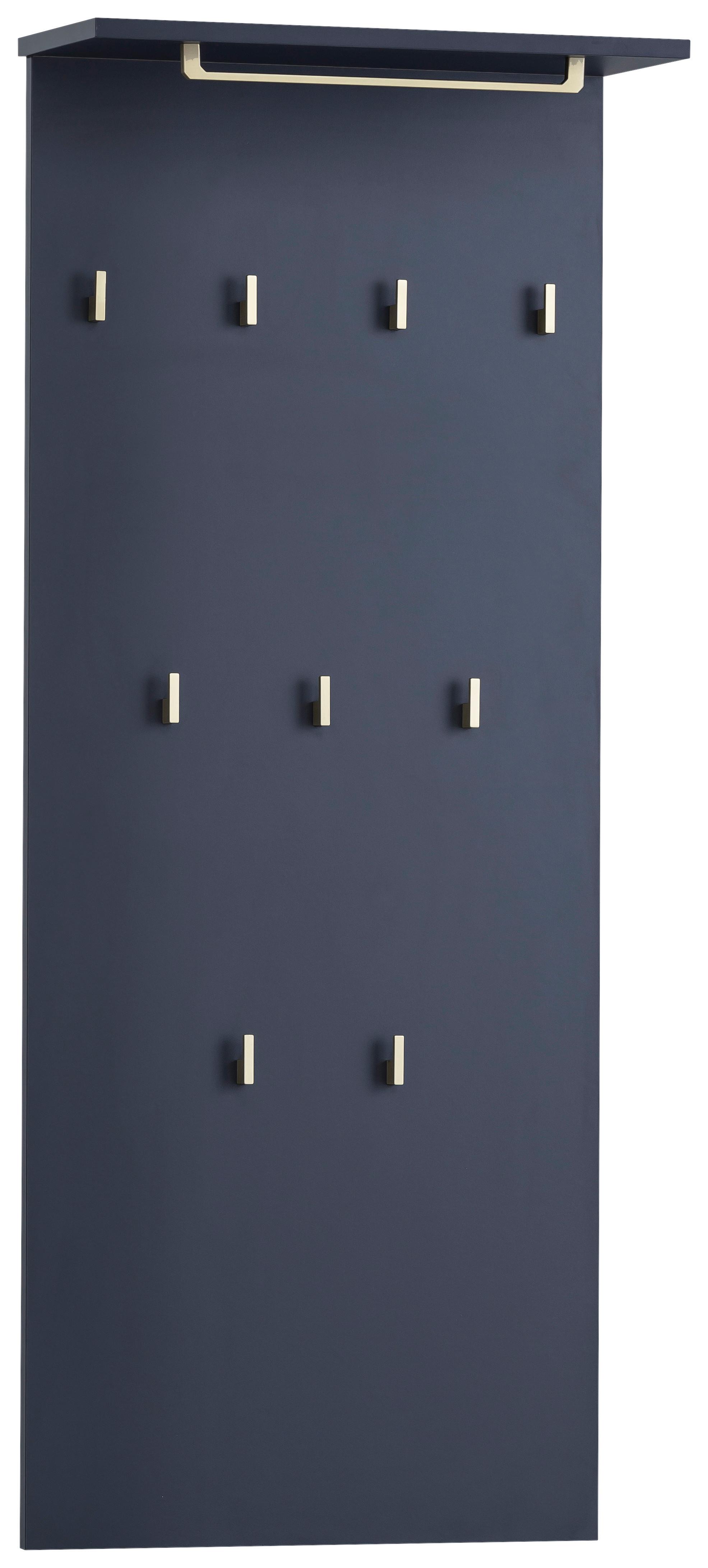Garderobenpanel Kent ca.50x120,6x19,9cm Blau - Blau, Holzwerkstoff (50/110,6/20,9cm) - MID.YOU