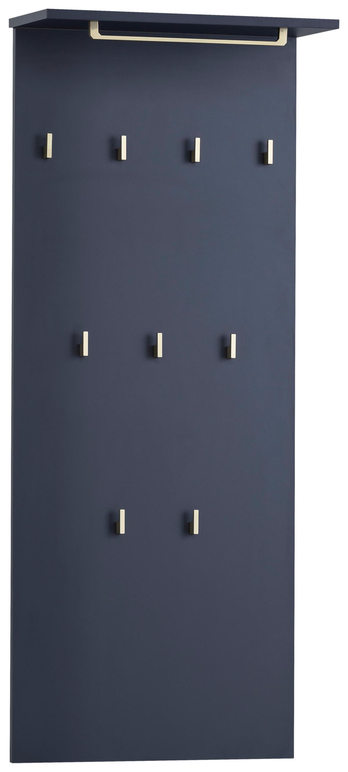 Garderobenpanel Kent ca.50x120,6x19,9cm Blau - Blau, Holzwerkstoff (50/110,6/20,9cm) - MID.YOU