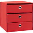 Schubladenbox Mona in Rot ca. 32x31,5cm - Rot, MODERN, Karton/Textil (32/31,5/32cm) - MÖMAX modern living