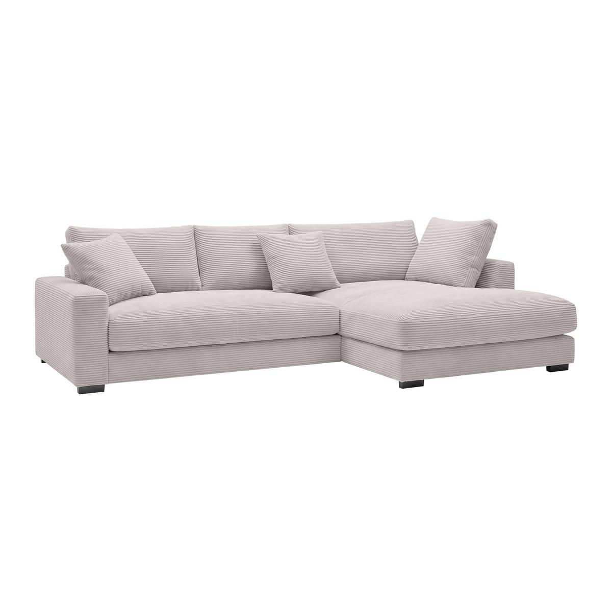 Ecksofa Pedro Rosa - Schwarz/Rosa, MODERN, Kunststoff/Textil (300/190cm) - Mömax