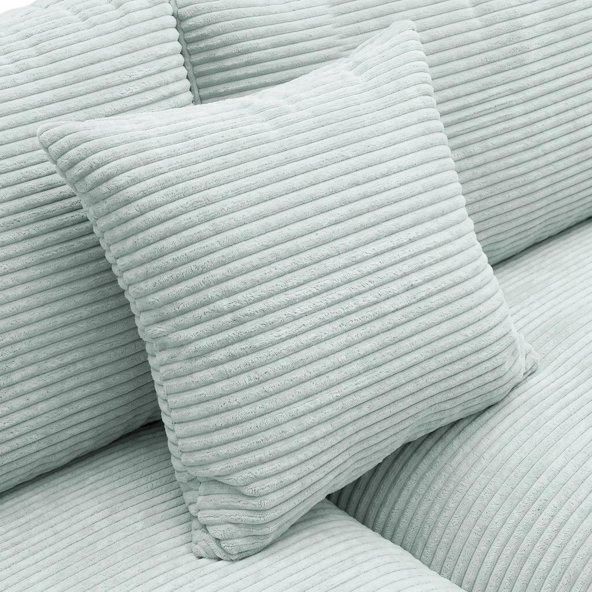 Ecksofa Pedro Salbeigrün - Salbeigrün/Schwarz, MODERN, Kunststoff/Textil (300/190cm) - Mömax