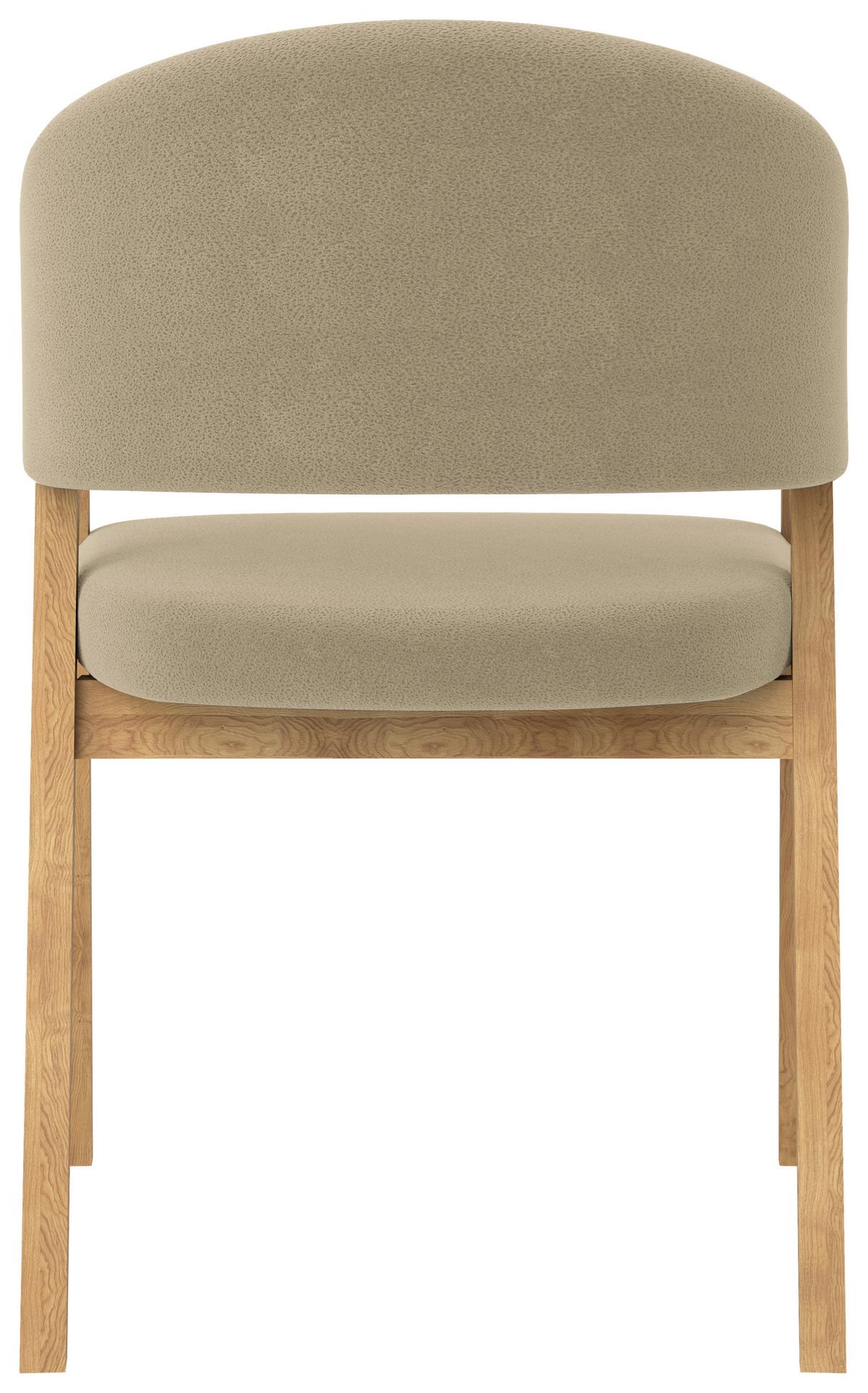 KRZESŁO Z PODŁOKIETNIKAMI MOLINO - taupe, Konventionell, tkanina/drewno (59/96/60cm) - Carryhome