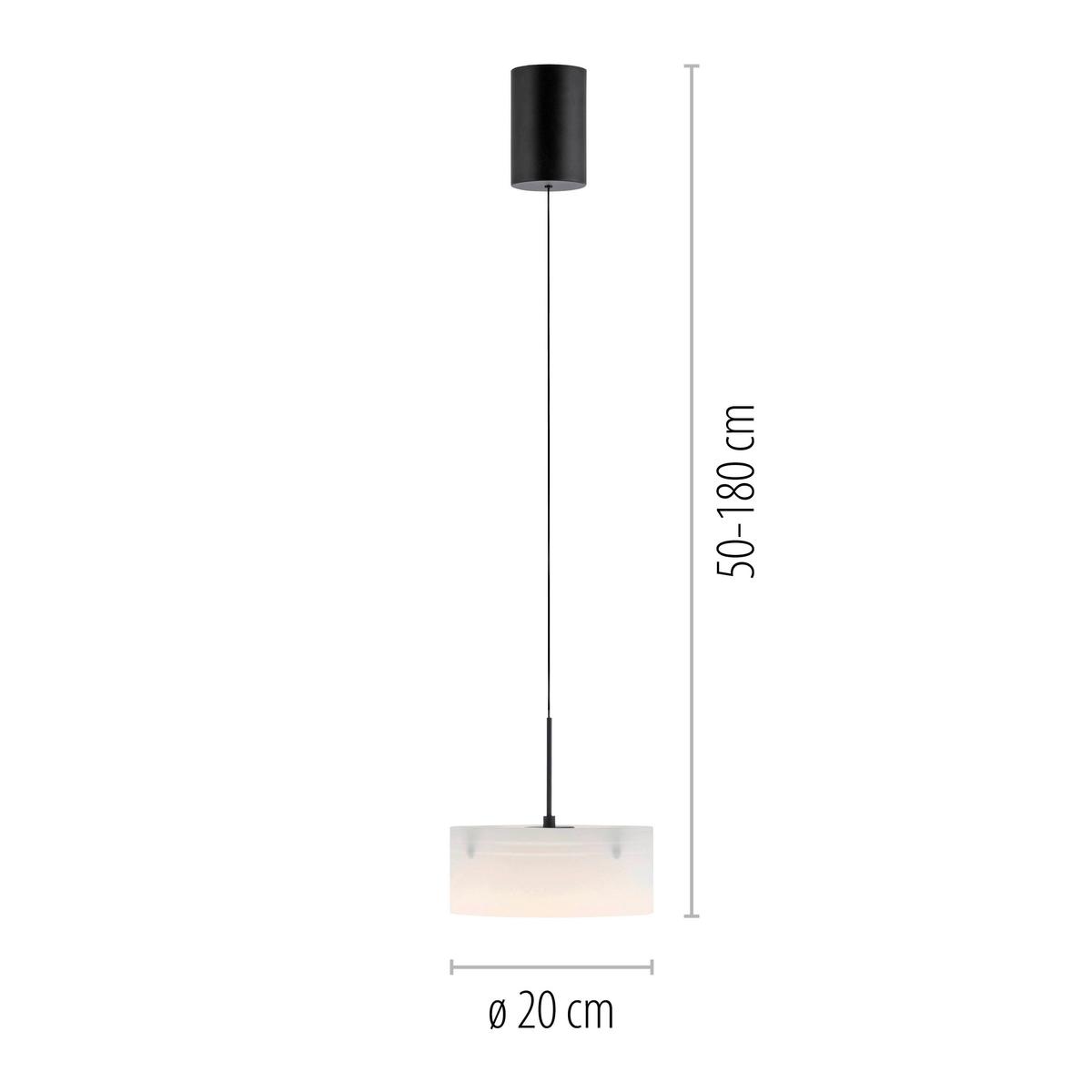 LAMPA WISZĄCA LED 2778-18 MARIKA - czarny, Design, tworzywo sztuczne/metal (20/20/180cm) - Paul Neuhaus