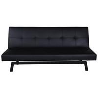 SCHLAFSOFA BODIL - Schwarz, Design, Textil/Metall (180/80/55cm) - Livetastic