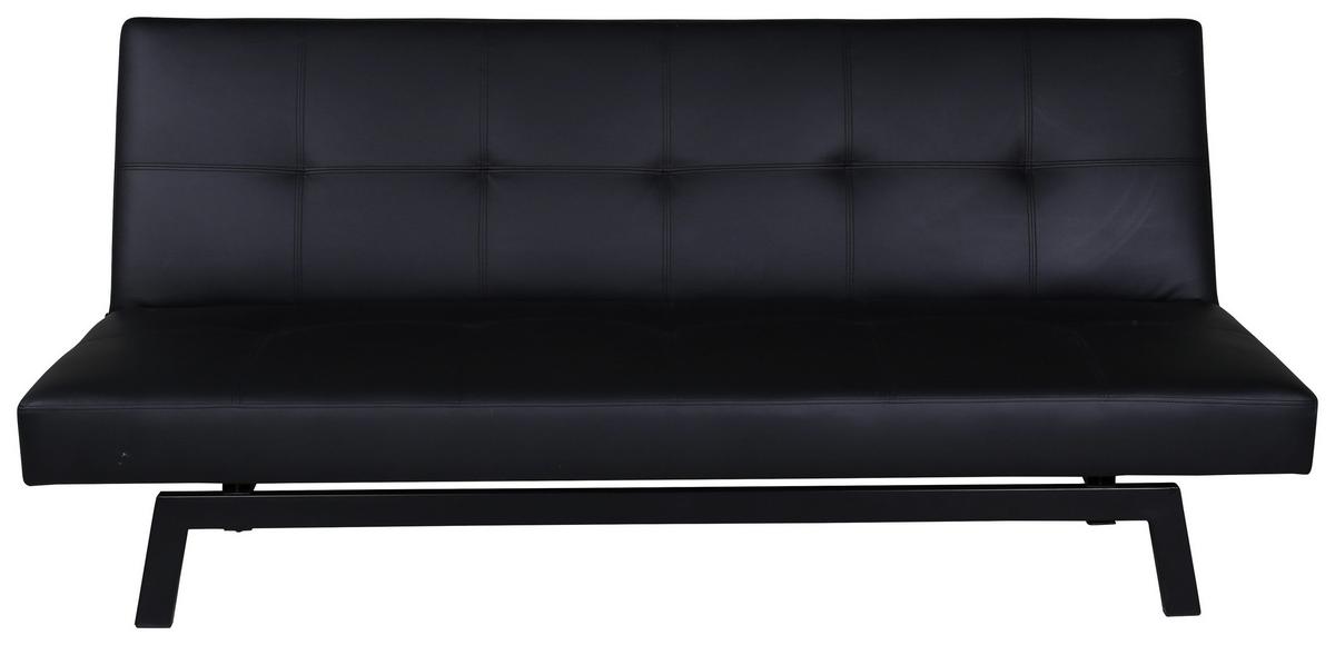 SCHLAFSOFA BODIL - Schwarz, Design, Textil/Metall (180/80/55cm) - Livetastic