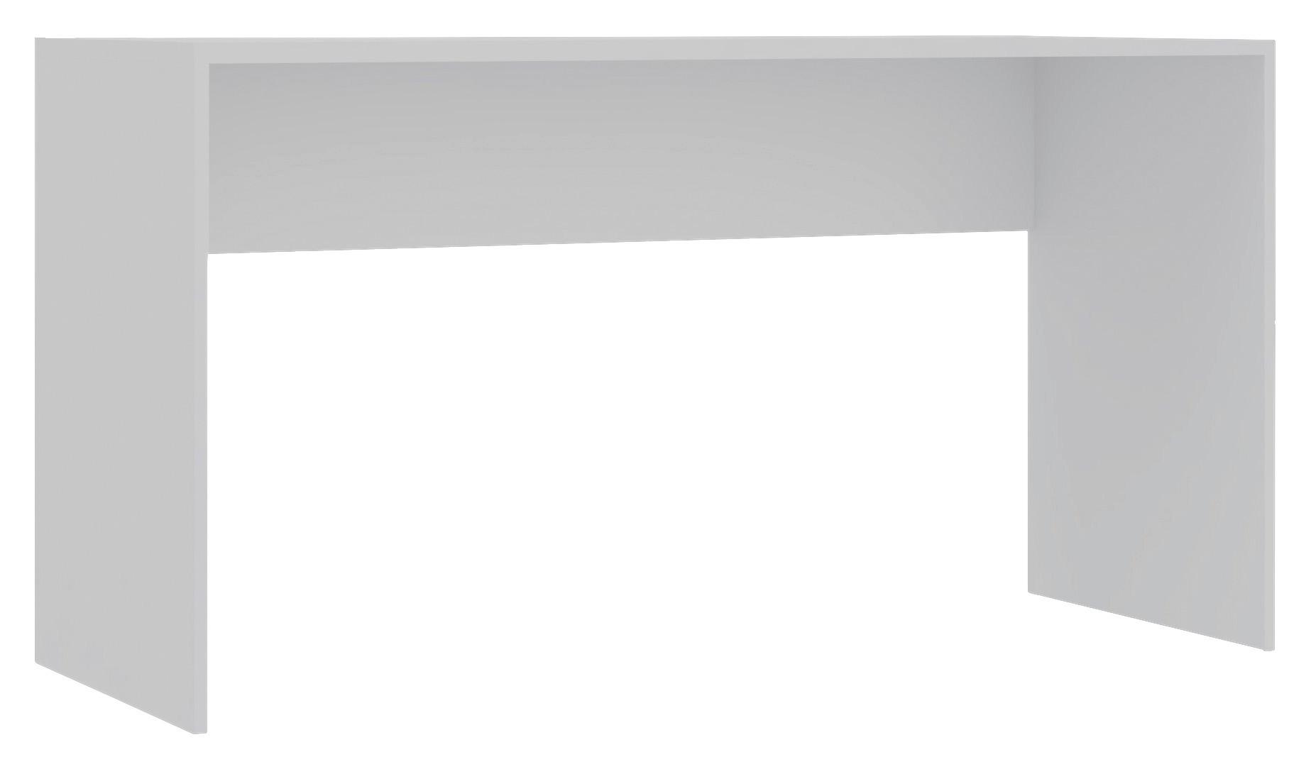 Schreibtisch Unit in Weiß - Weiß, KONVENTIONELL, Holzwerkstoff (135/73/54,5cm) - Based