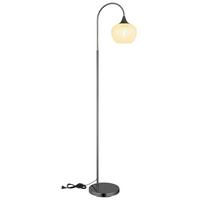 Stehleuchte Maxy Schwarz max. 40 Watt - Klar/Schwarz, KONVENTIONELL, Glas/Metall (39/25/150cm) - Globo