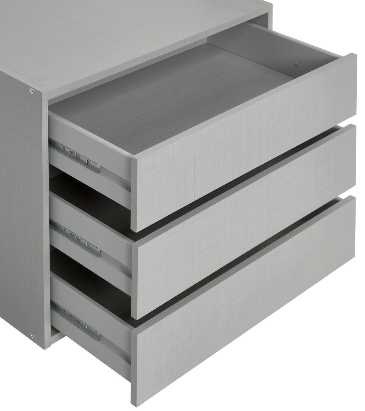 Schubkasteneinsatz Zubehör Grau - Grau, KONVENTIONELL, Holzwerkstoff (100/64/50cm) - Premium Living