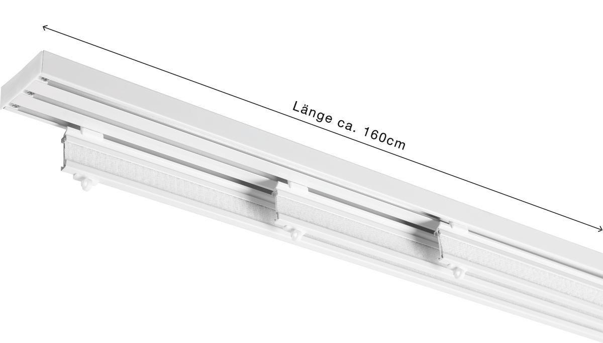 SZYNA DO ZASŁON PANELOWYCH 90000-005 3-CZĘŚCIOWY  ZESTAW - biały, Design, metal (160cm) - Homeware