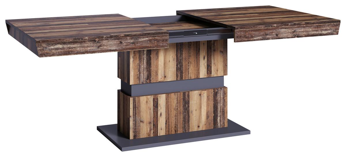 Esstisch Metthew Braun/Anthrazit ca.160x90x75cm - Anthrazit/Dunkelbraun, MODERN, Holzwerkstoff (160/90/75cm) - MID.YOU