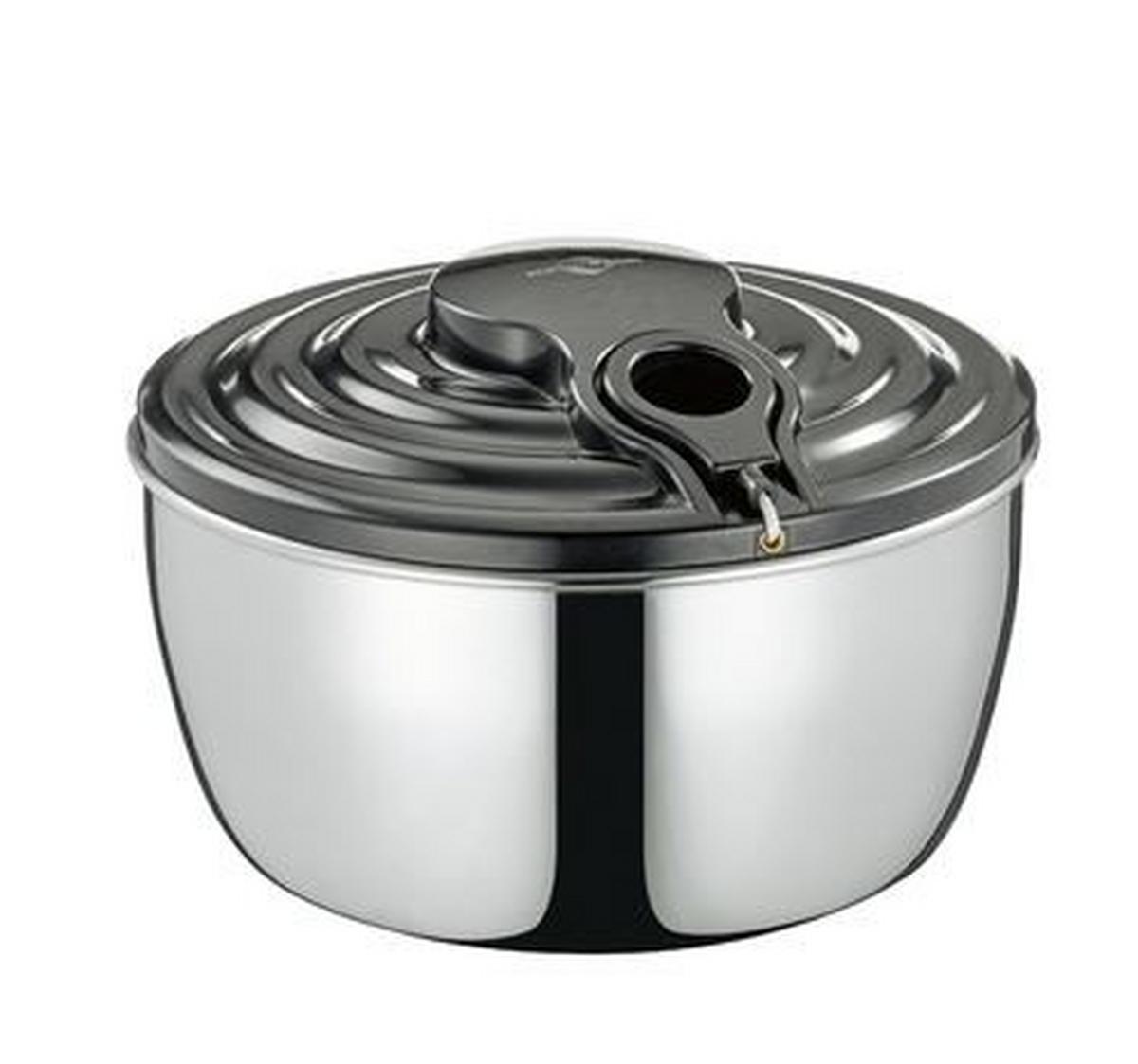 WIRÓWKA DO SAŁATY 1310192800 - kolor stalowy/czarny, Basics, metal (24,5/15,6cm) - KÜCHENPROFI