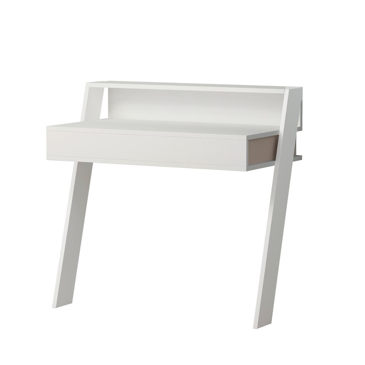 BUREAU COWORK WORKING TABLE - blanc, Design, matériau de bois (94/50/91cm) - Livetastic