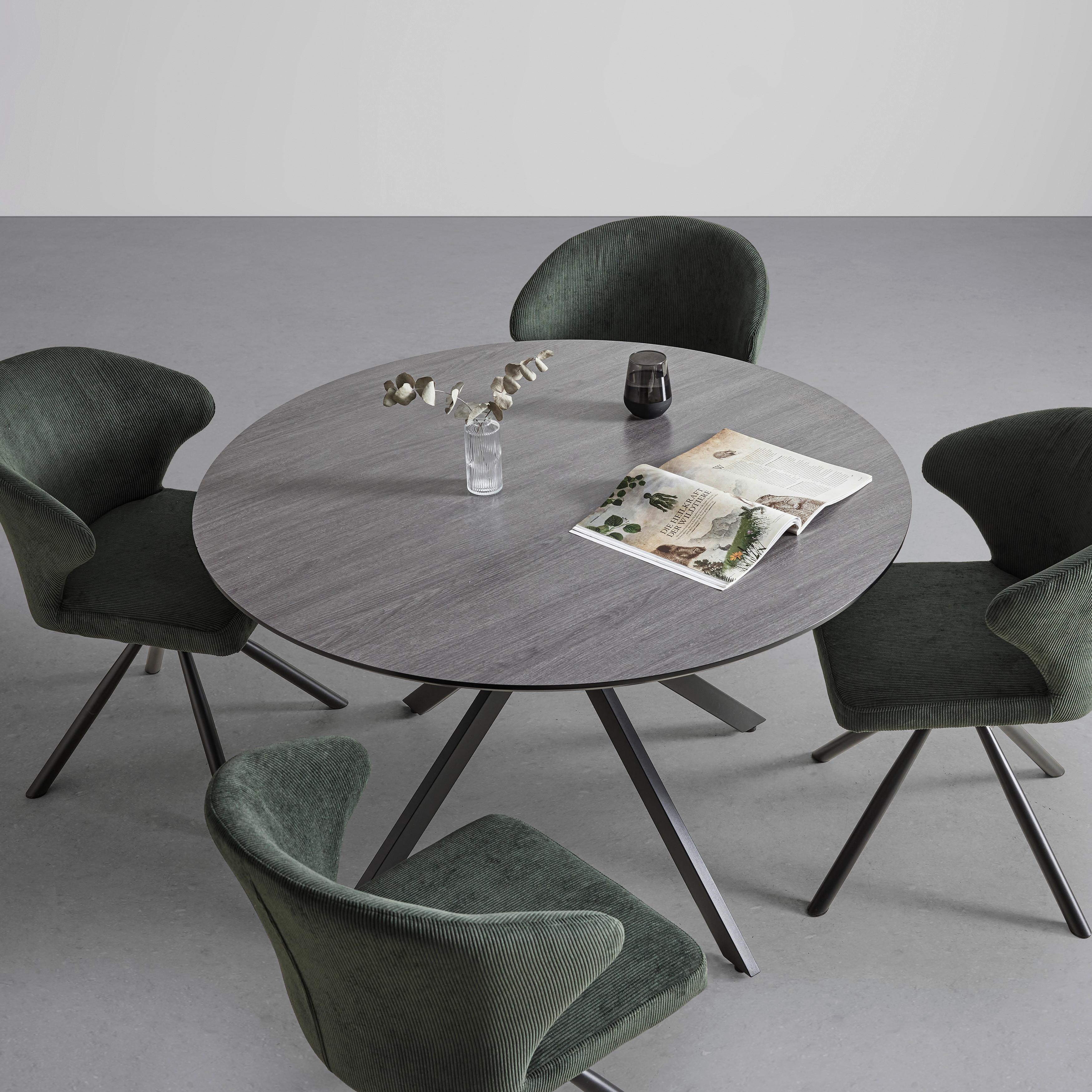 Jedilna Miza Luca - siva/črna, Design, kovina/leseni material (120/75cm) - Mömax