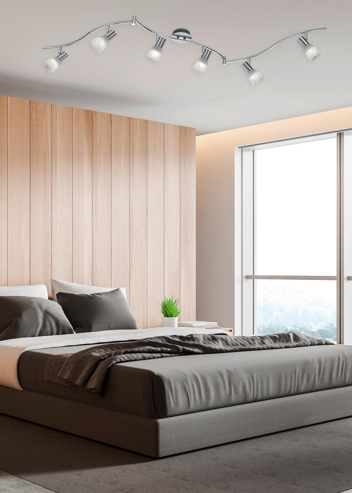 Strahler Levisto Messingfarben max. 4,9 Watt - Messingfarben, LIFESTYLE, Glas/Metall (180cm) - Trio Leuchten