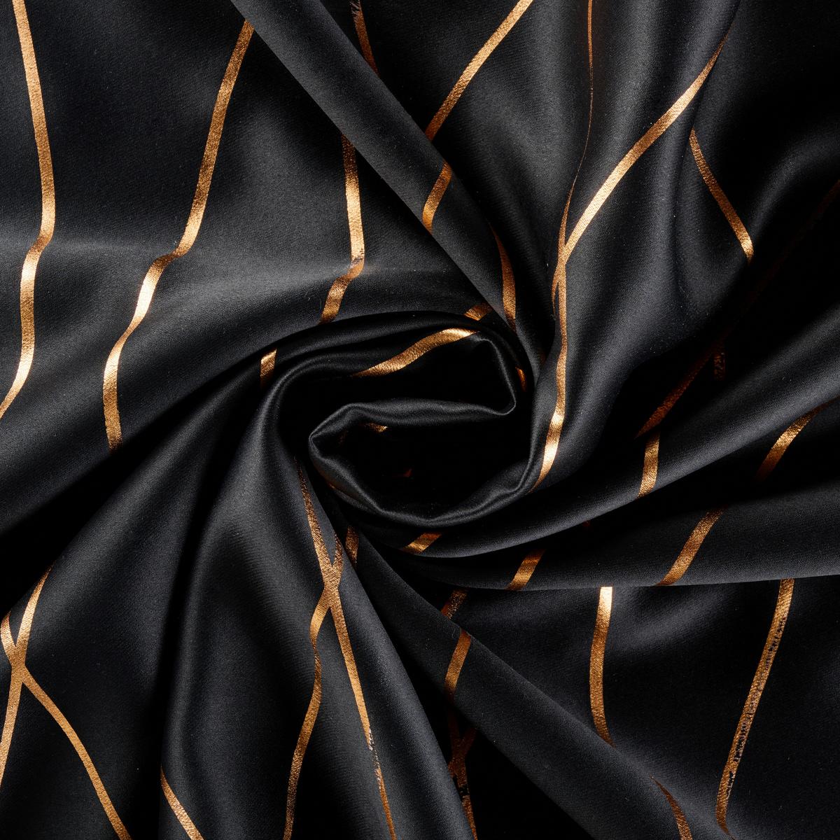 Zavesa Za Zamrač. 140x245cm Glamour - bakarna/crna, Lajfstajl, tekstil (140/245cm) - Modern Living